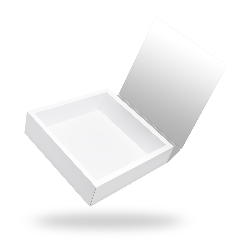 White outside, Silver inside Rectangular Magnetic Box – Madovar Packaging  LLC